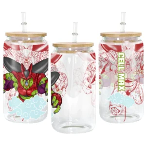 Cell Max Anime Glass Can 16oz Custom Personalized Water Bottle