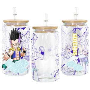 Gotenks Anime Glass Can 16oz Custom Personalized Water Bottle