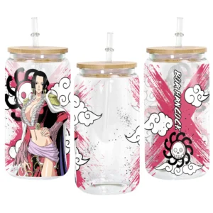 Boa Hancock Anime Glass Can 16oz Custom Personalized Water Bottle