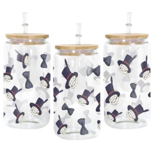 Turnip Head Anime Glass Can 16oz Custom Water Bottle