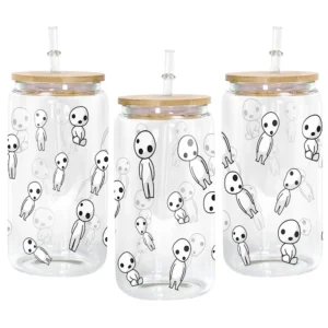 Kodama Anime Glass Can 16oz Custom Water Bottle
