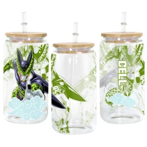 Cell Anime Glass Can 16oz Custom Personalized Water Bottle