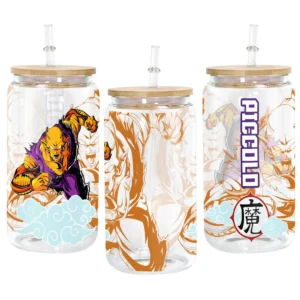 Orange Piccolo Glass Can 16oz Anime Personalized Name