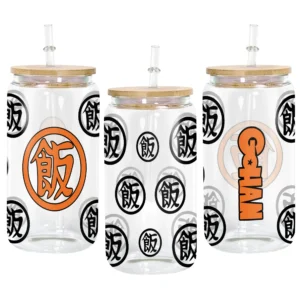 Gohan Glass Can 16oz Anime Personalized Name