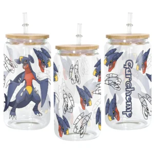 Garchomp Glass Can 16oz Anime Personalized Name
