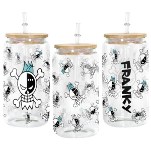 Franky Glass Can 16oz Anime Personalized Name
