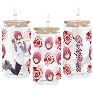 Gowther Glass Can 16oz Anime Personalized Name