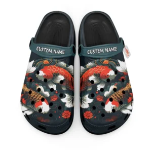 Koi Fish Japan Foam Classic Clogs Shoes Personalized