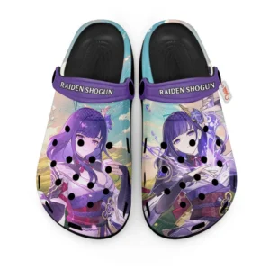 Raiden Shogun Genshin Impact Foam Classic Clogs Shoes Personalized