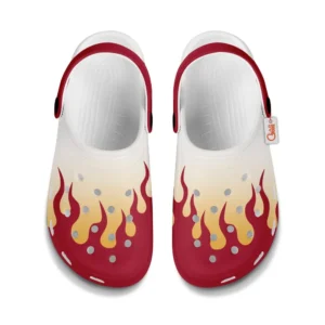 Rengoku Foam Classic Clogs Shoes Custom Cosplay Style