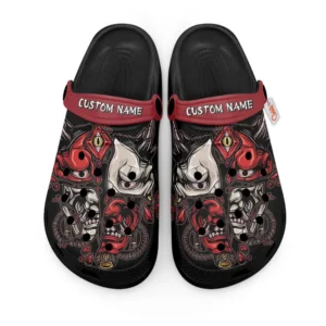 Oni Mask Japan Foam Classic Clogs Shoes Personalized