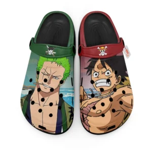 Luffy and Zoro Wano Arc Foam Classic Clogs Shoes