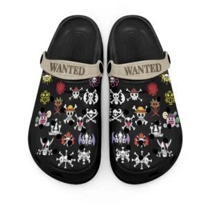 Pirate Crews Symbols Black Foam Classic Clogs Shoes
