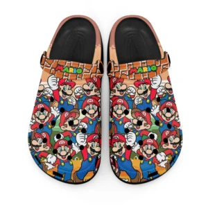 Super Mario Foam Classic Clogs Shoes Pattern Style