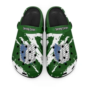 Survey Corps Green Foam Classic Clogs Shoes Personalized