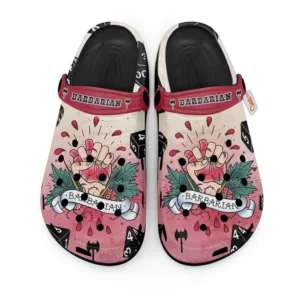 Barbarian Dungeons And Dragons Personalized Foam Classic Clogs Shoes