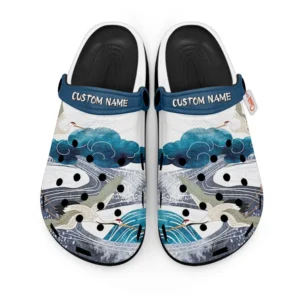 Japanese Crane Foam Classic Clogs Shoes Personalized