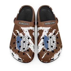 Survey Corps Brown Foam Classic Clogs Shoes Personalized