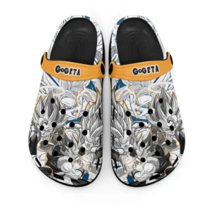 Gogeta Foam Classic Clogs Shoes Manga Style Personalized
