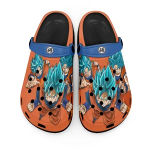 Goku Blue Foam Classic Clogs Shoes Pattern Style