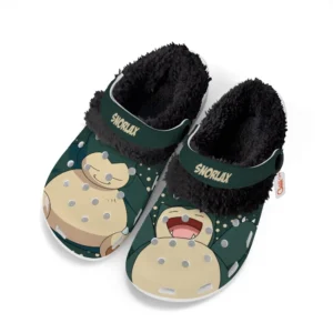 Snorlax Fleece Lined Clogs Personalized Name
