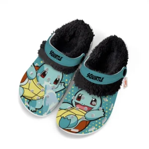 Squirtle Fleece Lined Clogs Personalized