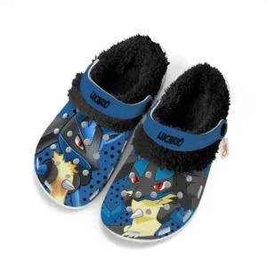 Lucario Fleece Lined Clogs Personalized