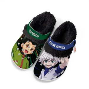 Killua Zoldyck x Gon Freecss Fleece Lined Clogs Personalized