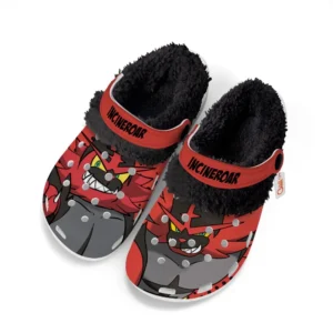 Incineroar Fleece Lined Clogs Personalized