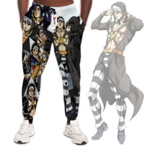 Risotto Nero Custom Anime JJBAs Joggers Merch
