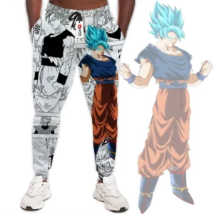 Dragon Ball Goku Blue Custom Anime Joggers Merch Manga Style