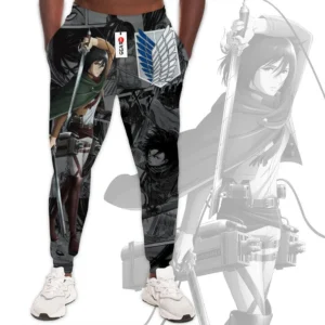 Mikasa Ackerman Custom Attack On Titan Anime Joggers Merch Manga Style