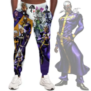 Enrico Pucci Custom Anime JJBAs Joggers Merch