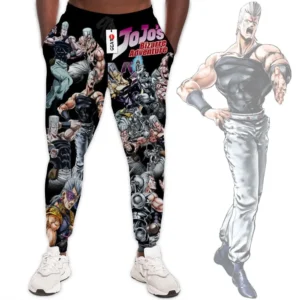 Jean Pierre Polnareff Custom Anime JJBAs Joggers Merch