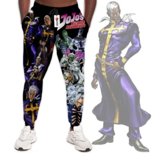 Enrico Pucci Custom Anime JJBAs Joggers Merch