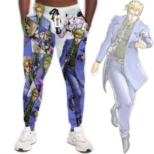 Yoshikage Kira Custom Anime JJBAs Joggers Merch