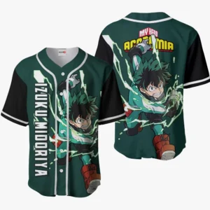 Izuku Midoriya Baseball Jerseys Custom Anime