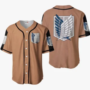 Survey Corps Baseball Jerseys Custom Attack On Titan Anime