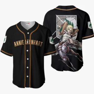 Annie Leonhart Baseball Jerseys Custom Attack On Titan Anime