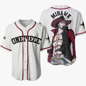 Dracule Mihawk Baseball Jerseys Costume Anime Merch