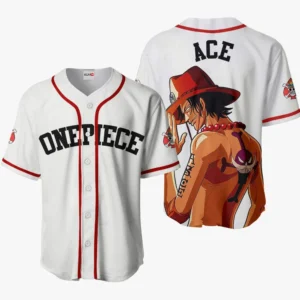 Portgas D Ace Baseball Jerseys Costume Anime Merch