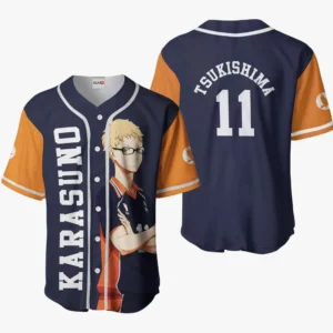 Kei Tsukishima Baseball Jerseys Haikyuu Custom Anime