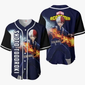 Shoto Todoroki Baseball Jerseys Custom Anime