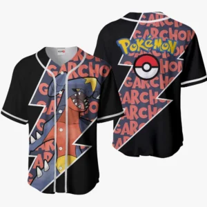 Pokemon Garchomp Baseball Jerseys Costume Anime Merch