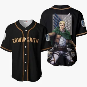 Erwin Smith Baseball Jerseys Custom Attack On Titan Anime