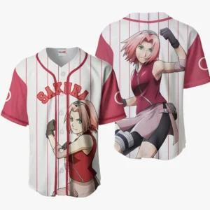 Sakura Haruno Baseball Jerseys Costume Anime Merch
