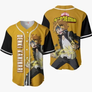 Denki Kaminari Baseball Jerseys Custom Anime