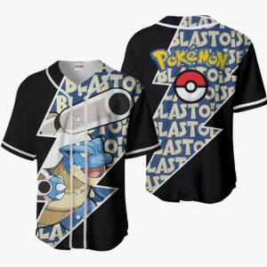 Pokemon Blastoise Baseball Jerseys Costume Anime Merch