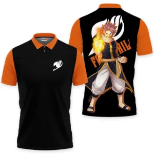 Natsu Dragneel Polo Shirts Custom Anime
