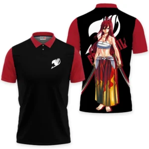 Erza Scarlet Polo Shirts Custom Anime